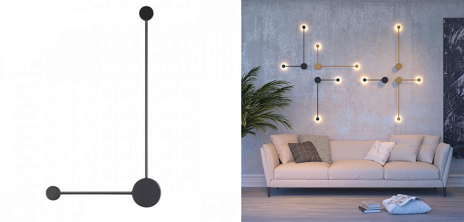 Бра Pin Wall Light Black Angle Бра Pin Wall Light Black Angle - Loft-Concept в Воронеже