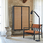 Шкаф с 2-мя дверцами из ротанга ручной работы Fuse Wicker Furniture варинант исполнения - 5 | Loft Concept в Воронеже