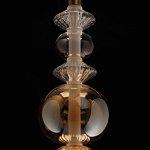 Подвесной светильник с вертикальной композицией из прозрачных и янтарных стеклянных шаров и ромбов Gabriel Scott Luna варинант исполнения - 7 | Loft Concept в Воронеже