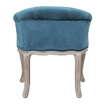 Кресло низкое в стиле прованс Louis French Armchair blue velour варинант исполнения - 2 | Loft Concept в Воронеже