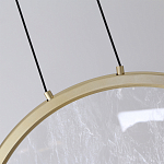 Светодиодный подвесной светильник круглой формы с металлической рамой золотого цвета Marble Glow 47 варинант исполнения - 5 | Loft Concept в Воронеже