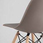 Пластиковый стул на ножках из массива бука Eames Cappuccino варинант исполнения - 6 | Loft Concept в Воронеже