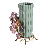 Ваза с птицами и цветами из фарфора с бронзовыми элементами Garden of Eden варинант исполнения - 3 | Loft Concept в Воронеже