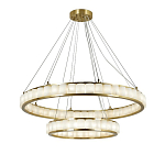 Люстра с 2-мя кольцами из натурального камня с регулируемыми плафонами Durability of Stone варинант исполнения - 1 | Loft Concept в Воронеже