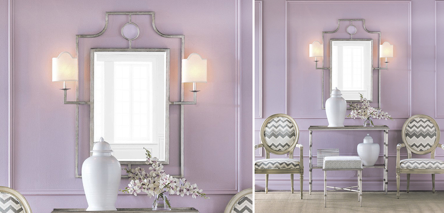 Зеркало с бра Mirror with Sconces Dairile Silver Зеркало с бра Mirror with Sconces Dairile Silver - Loft-Concept в Воронеже