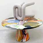 Дизайнерский журнальный стол с цветным орнаментом Unyly варинант исполнения - 1 | Loft Concept в Воронеже