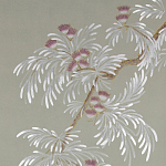 Обои ручная роспись Silk Tree Special Colourway on grey painted Xuan paper варинант исполнения - 1 | Loft Concept в Воронеже
