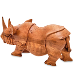 Статуэтка деревянная в виде носорога Rhino Horn варинант исполнения - 2 | Loft Concept в Воронеже