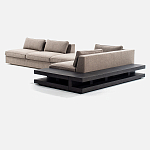 Современный модульный диван Zartаrn с приставным деревянным столиком варинант исполнения - 2 | Loft Concept в Воронеже