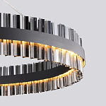 Люстра кольцевая чёрного цвета с вертикальными стеклянными элементами Ring Horizontal варинант исполнения - 1 | Loft Concept в Воронеже