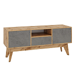 ТВ-тумба с фасадом цвета серый бетон Grace of Furniture  варинант исполнения - 2 | Loft Concept в Воронеже