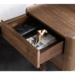 Прикроватный деревянный столик с 2-мя ящиками Moon Walnut Furniture варинант исполнения - 10 | Loft Concept в Воронеже