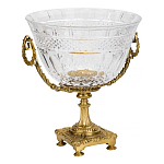 Чаша из рельефного стекла прозрачного цвета на бронзовой подставке Eden Garden варинант исполнения - 1 | Loft Concept в Воронеже