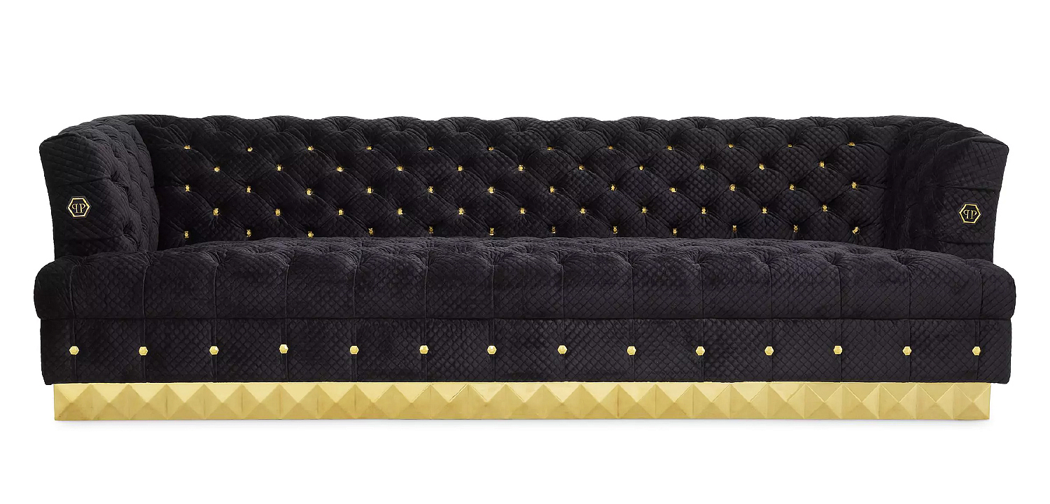 Диван Philipp Plein Sofa Rockstud S Чёрный Диван Philipp Plein Sofa Rockstud S Чёрный - Loft-Concept в Воронеже