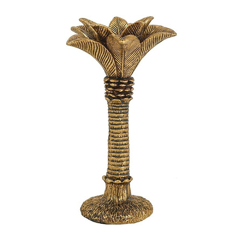 Подсвечник в форме пальмы с резными листьями и текстурным основанием Golden palm leaves Бронза Подсвечник в форме пальмы с резными листьями и текстурным основанием Golden palm leaves Бронза в Воронеже | Loft Concept