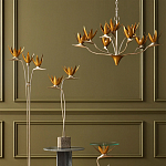 Люстра с плафонами в виде цветов Golden Bird of Paradise варинант исполнения - 5 | Loft Concept в Воронеже