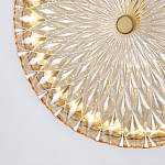 Подвесной светильник с плафоном из рельефного стекла Peony Glass Bronze  варинант исполнения - 6 | Loft Concept в Воронеже