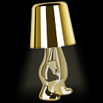 Настольная лампа фигурная золотого цвета с гладким абажуром Высота 19 см Sophia варинант исполнения - 5 | Loft Concept в Воронеже