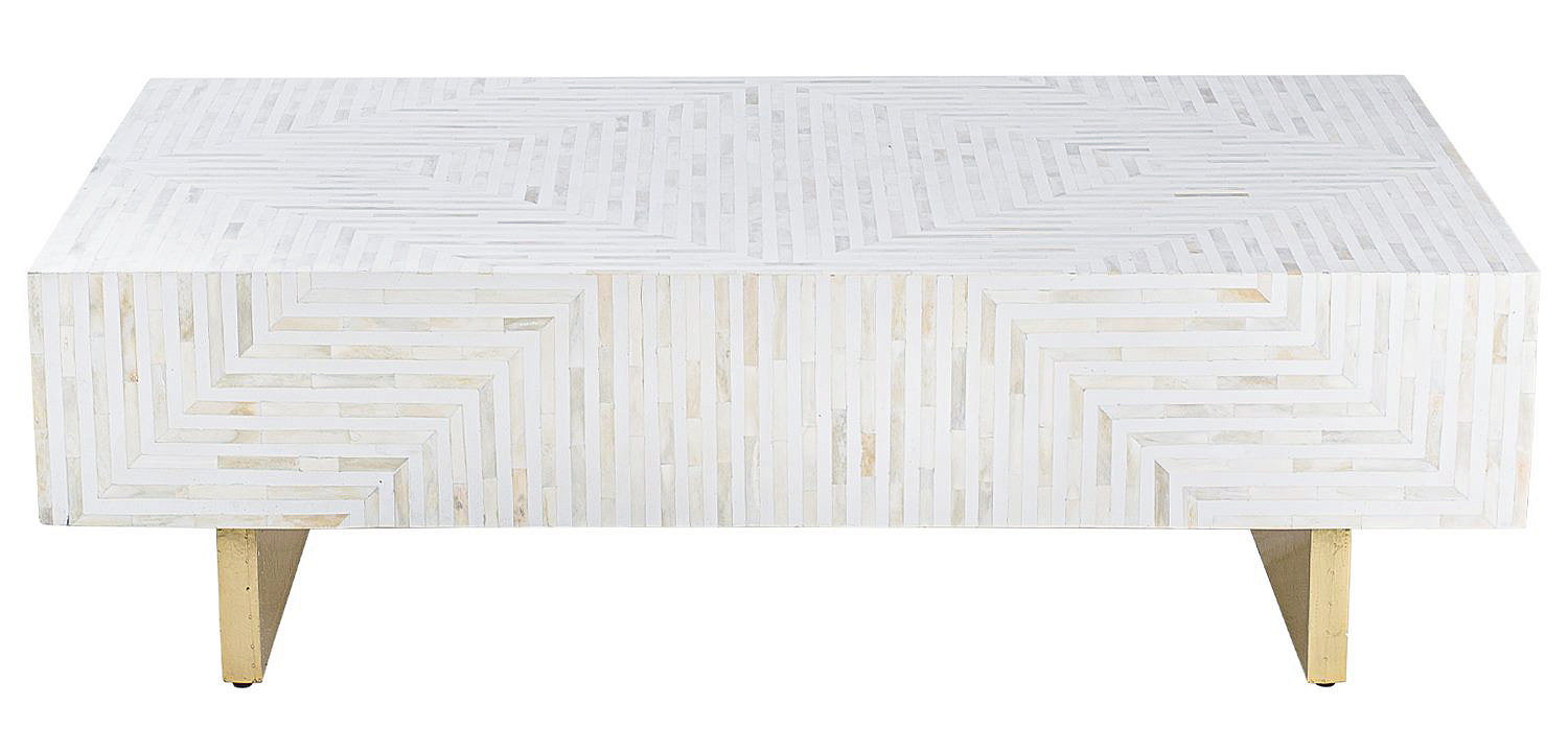 Журнальный стол Cream Indian Bone Inlay coffee table Журнальный стол Cream Indian Bone Inlay coffee table - Loft-Concept в Воронеже