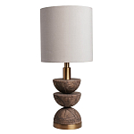 Настольная лампа с белым цилиндрическим абажуром на фигурном основании из полусфер Bewitchment варинант исполнения - 2 | Loft Concept в Воронеже