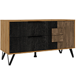 ТВ-тумба с  2-мя ящиками и закрытыми полками Stone Effect варинант исполнения - 2 | Loft Concept в Воронеже