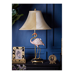 Настольная лампа с абажуром Розовый Фламинго Porcelain Flamingo Lamp варинант исполнения - 5 | Loft Concept в Воронеже