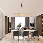 Люстра в виде распахнутых крыльев из тонких металлических планок Flight of Freedom варинант исполнения - 6 | Loft Concept в Воронеже