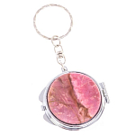 Зеркало брелок складное двухстороннее из натурального камня Родонит Stone Mirrors варинант исполнения - 5 | Loft Concept в Воронеже