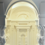 Встраиваемый в стену гипсовый светильник под покраску с колоннами и арками в античном стиле Antiquity Athena варинант исполнения - 11 | Loft Concept в Воронеже