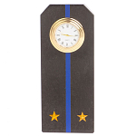 Часы погон подарочные настольные Авиация ВМФ из натурального камня Змеевик Military Clock варинант исполнения - 1 | Loft Concept в Воронеже