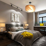 Подвесной светильник с белыми изящными декоративными лепестками Volumetric Petal Lamp варинант исполнения - 6 | Loft Concept в Воронеже