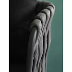 Стул мягкий с декором в виде плетеных лент на спинке и подлокотниках Semicircular Chair Decorated with Ribbons варинант исполнения - 7 | Loft Concept в Воронеже