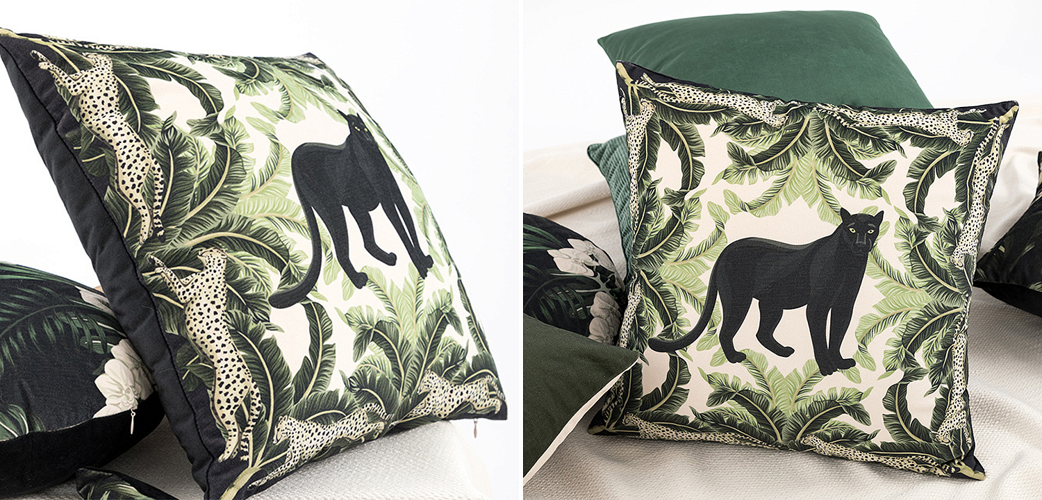 Декоративная подушка Черная Пантера Black Panther Cushion Декоративная подушка Черная Пантера Black Panther Cushion - Loft-Concept в Воронеже