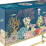 Буфет ручная роспись в морском стиле Cabinet Fondo Marino  варинант исполнения - 4 | Loft Concept в Воронеже