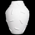 Декоративная ваза белая керамическая с абстрактным объемным декором Molecule Collection варинант исполнения - 1 | Loft Concept в Воронеже