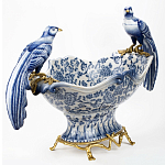 Фарфоровая чаша с птицами Blue and White варинант исполнения - 2 | Loft Concept в Воронеже