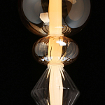 Подвесной светильник с вертикальной композицией из прозрачных и янтарных стеклянных шаров и ромбов Gabriel Scott Luna варинант исполнения - 5 | Loft Concept в Воронеже