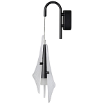 Бра черного цвета с плафоном из рельефного стекла Glass Pod варинант исполнения - 3 | Loft Concept в Воронеже