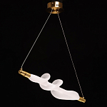 Люстра горизонтальная с волнистым белым плафоном Golden Swirl варинант исполнения - 4 | Loft Concept в Воронеже