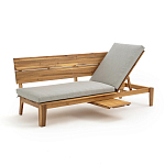 Садовый диван-трансофрмер Kate серый варинант исполнения - 7 | Loft Concept в Воронеже