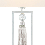 Настольная лампа с прямоугольным тканевым абажуром на белом мраморном основании Silver Threads варинант исполнения - 1 | Loft Concept в Воронеже