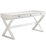 Письменный стол белый с 3-мя ящиками и крестообразным основанием Ymercte варинант исполнения - 1 | Loft Concept в Воронеже