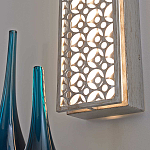 Бра прямоугольное в серебрянном цвете с ажурной решеткой Feiss варинант исполнения - 6 | Loft Concept в Воронеже