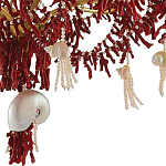 Люстра с декором в виде кораллов и ракушек Corals and Shells Chandelier Red варинант исполнения - 2 | Loft Concept в Воронеже