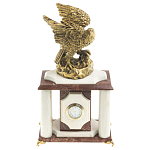 Часы настольные из натурального камня с декором в виде орла Eagle Stone Clock варинант исполнения - 1 | Loft Concept в Воронеже