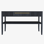 Дизайнерская Консоль с полкой и ящиком Primo Черный дуб варинант исполнения - 7 | Loft Concept в Воронеже