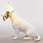 Настольная лампа в виде щенка Puppy White Table Lamp варинант исполнения - 4 | Loft Concept в Воронеже
