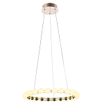 Люстра светодиодная кольцевая с круглыми плафонами белого цвета PEARLS Suspension 48 варинант исполнения - 4 | Loft Concept в Воронеже