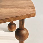 Обеденный стол деревянный с круглыми декоративными элементами на ножках Koko варинант исполнения - 2 | Loft Concept в Воронеже