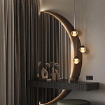 Подвесной светильник с рифлёным плафоном в форме шара Ripple Glow варинант исполнения - 5 | Loft Concept в Воронеже